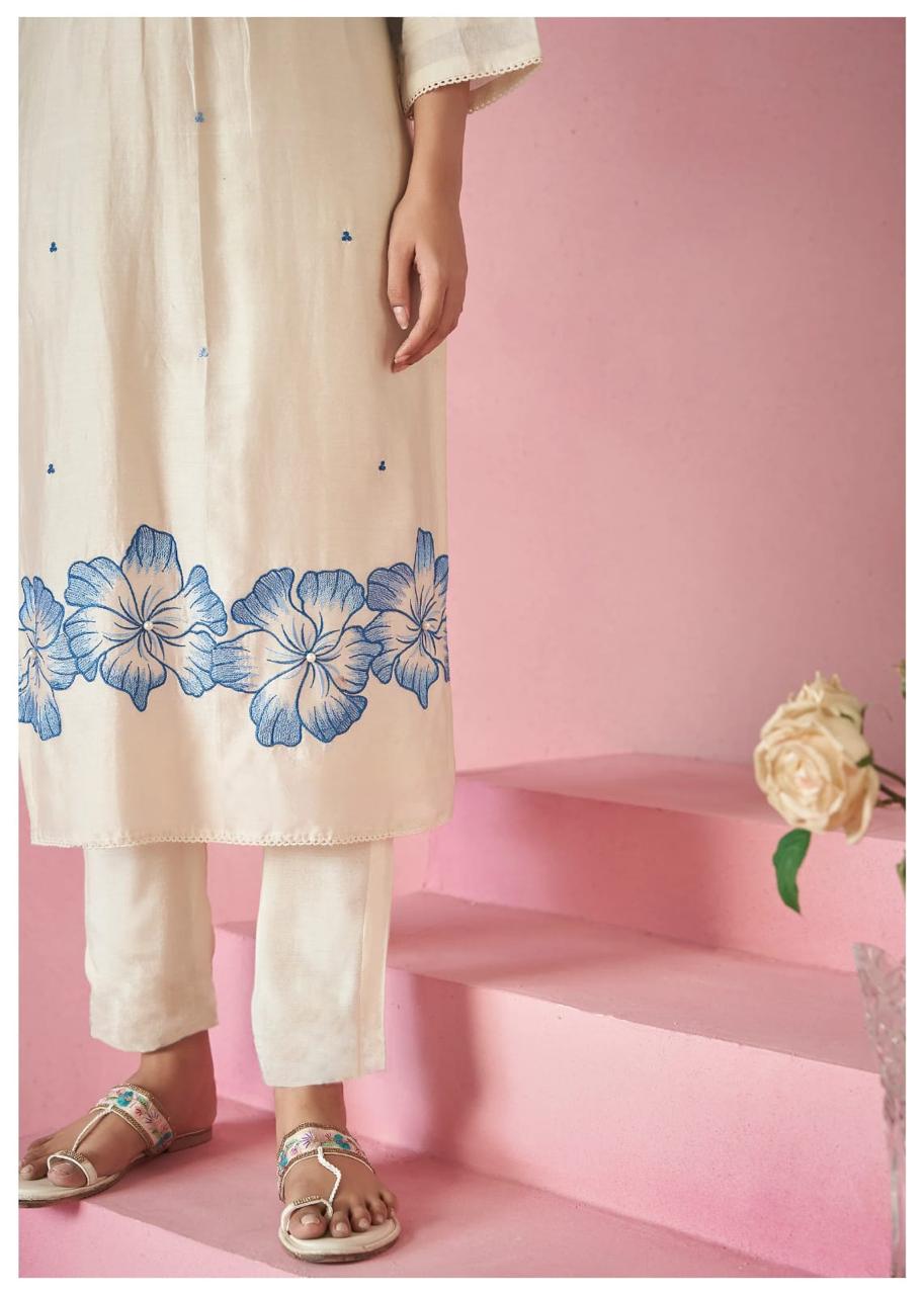 Pure Viscose Reyon Embroidered Suit Set for Women