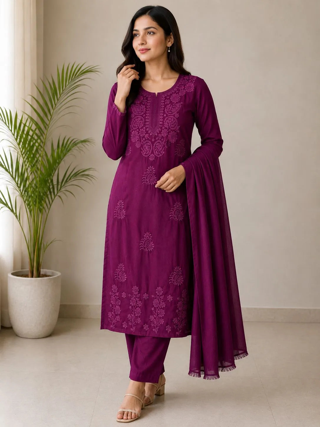 Purple Party Wear Suit Set