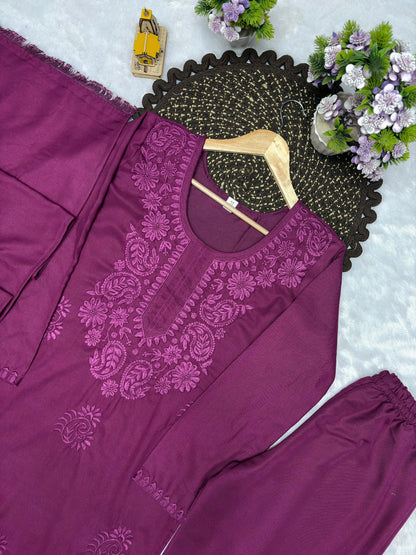 Purple Party Wear Suit Set