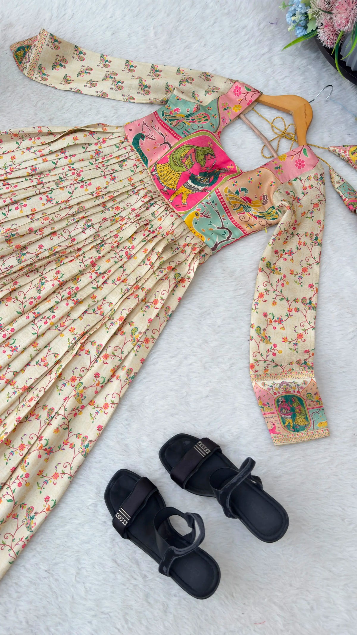 Rajasthani Printed Anarkali Gown for Women