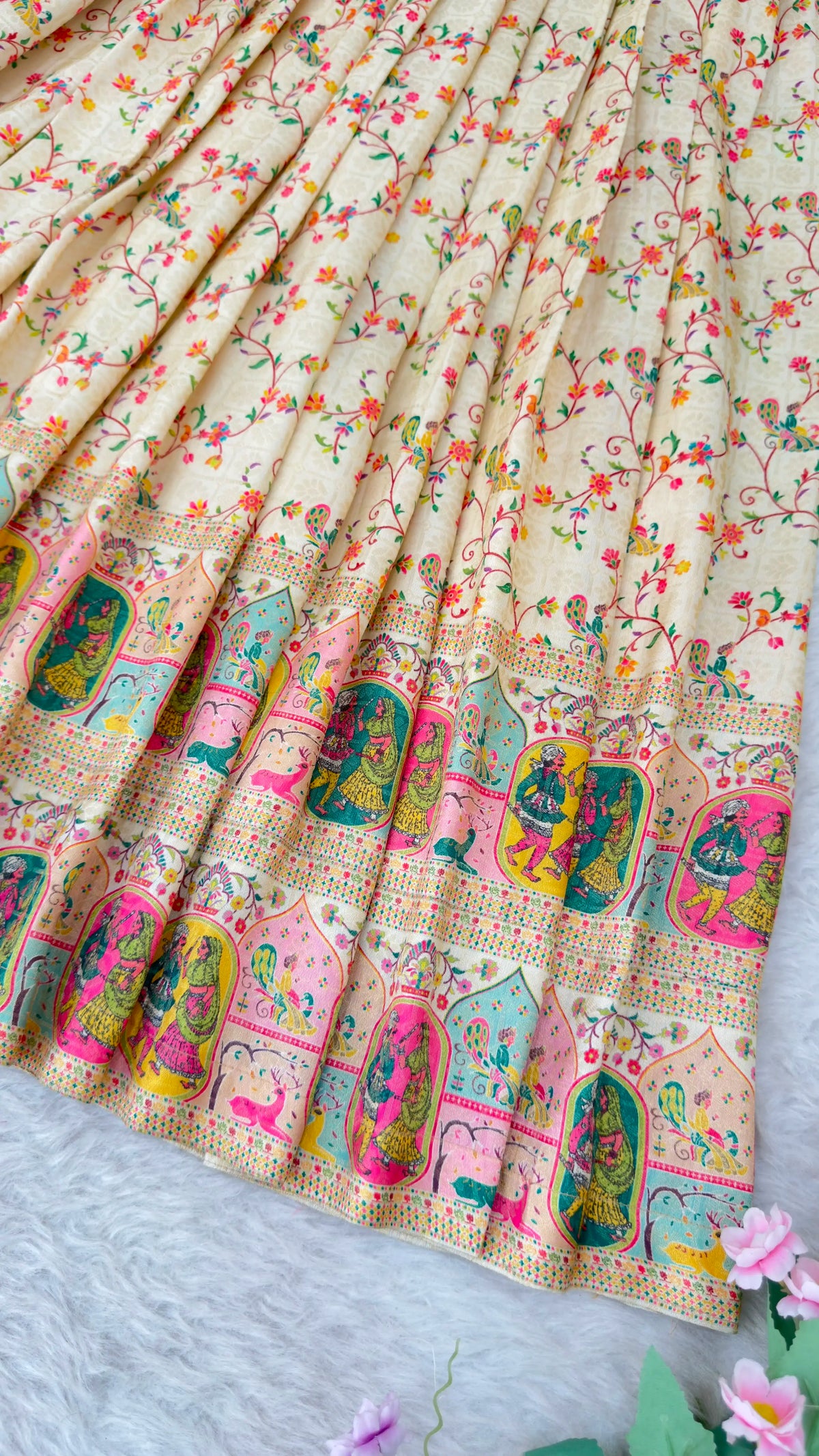 Rajasthani Printed Anarkali Gown for Women
