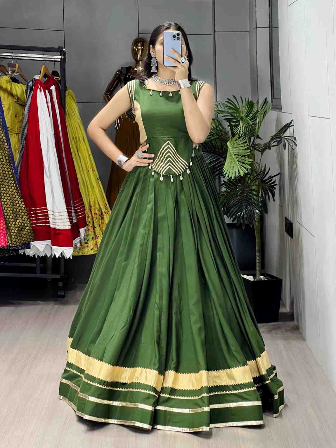 Rayon Cotton Lehenga with Fancy Top for Festive Wear