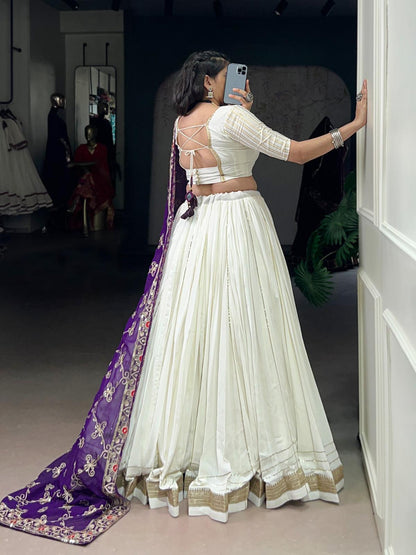 Rayon Embroidered Lehenga Set with Dupatta for Events