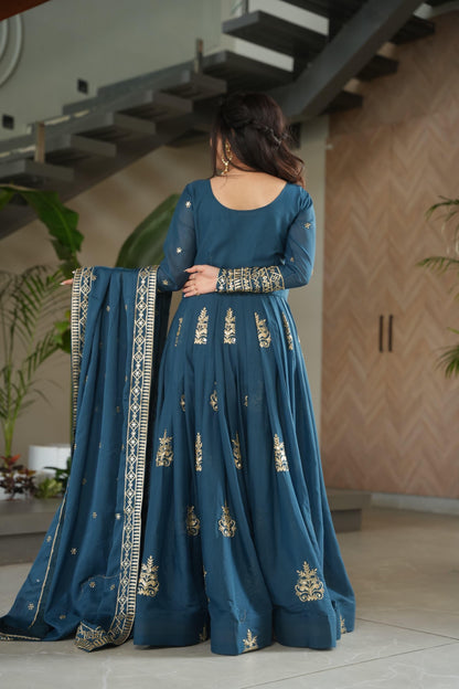 Readymade Anarkali Gown Set With Dupatta for Women