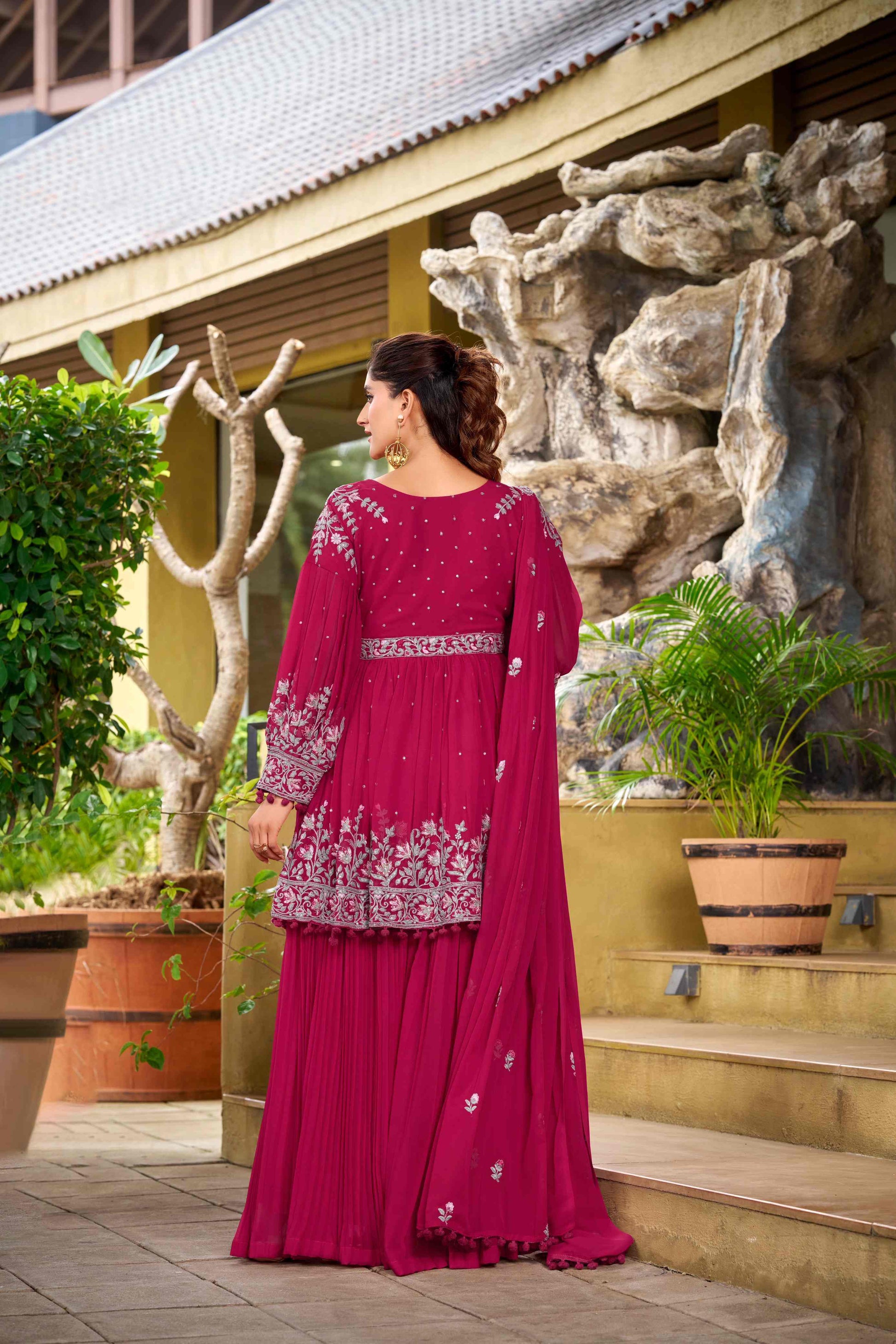 Ready to Wear Kurti Palazzo Dupatta Set for Women