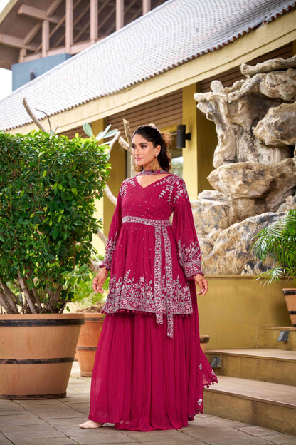 Ready to Wear Kurti Palazzo Dupatta Set for Women