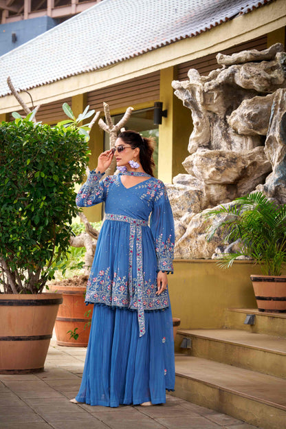 Ready to Wear Kurti Palazzo Dupatta Set for Women
