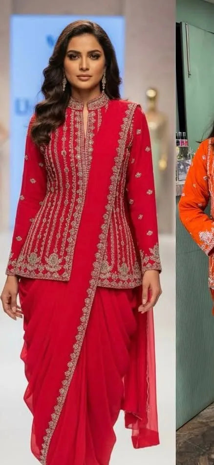 Ready to Wear Saree with Full Koti