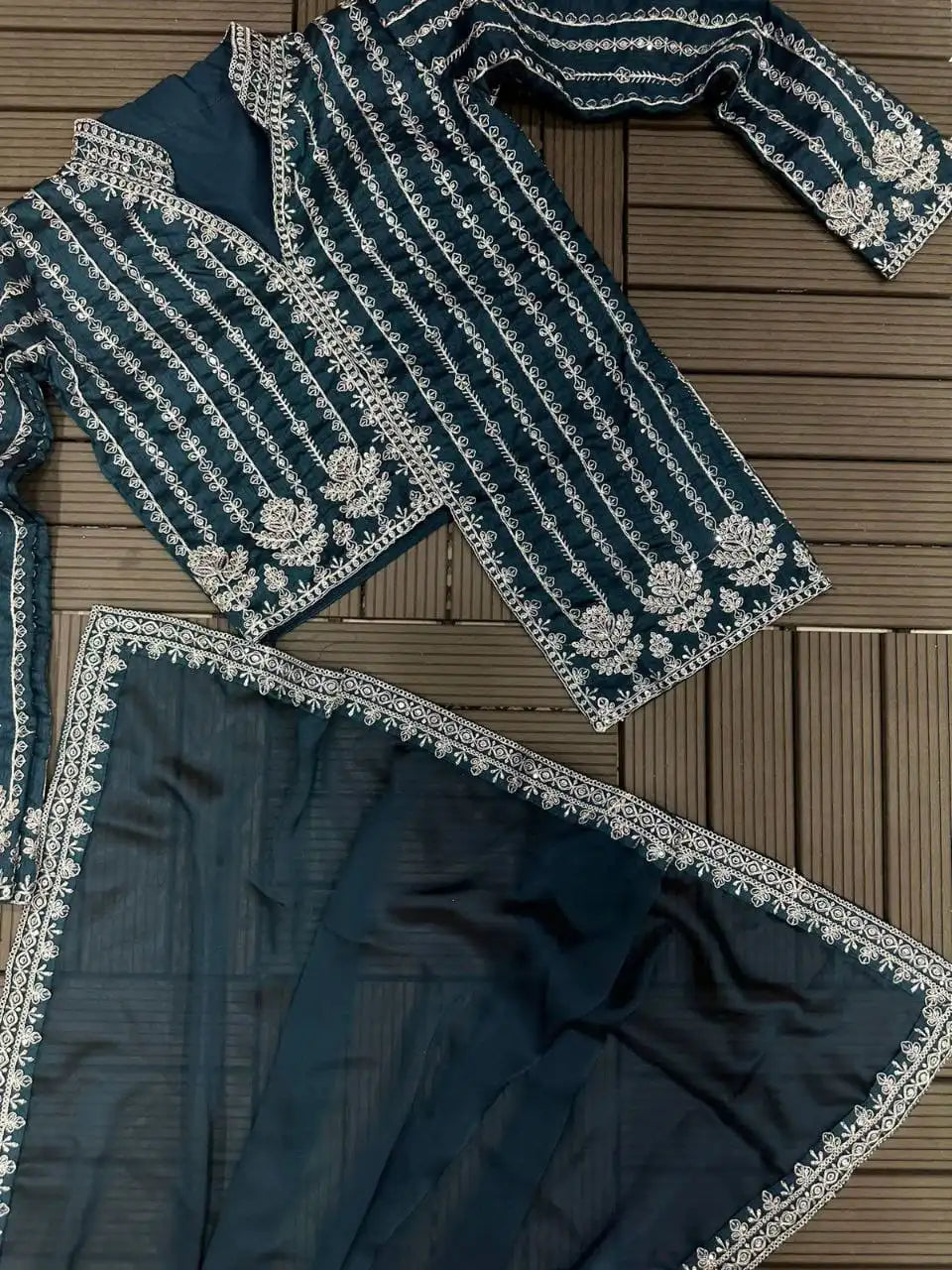 Ready to Wear Saree with Full Koti