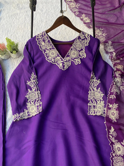 Roman Silk Gown with Dupatta Set