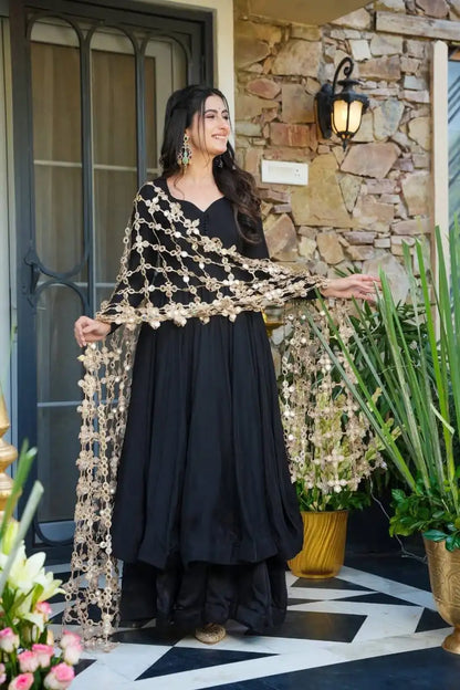 Roman Silk Suit with Mirror Dupatta