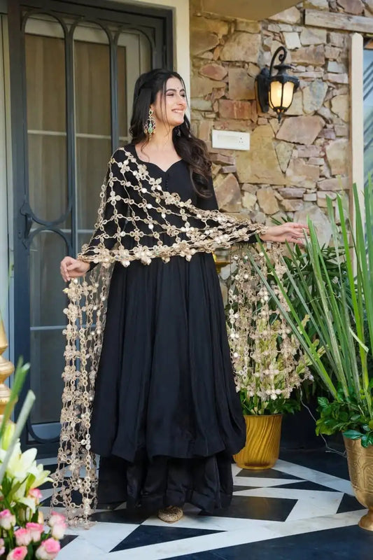Roman Silk Suit with Mirror Dupatta