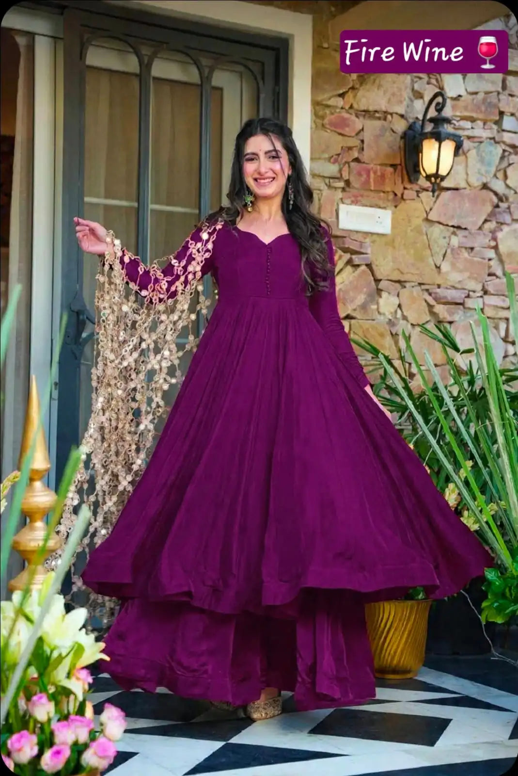 Roman Silk Suit with Mirror Dupatta