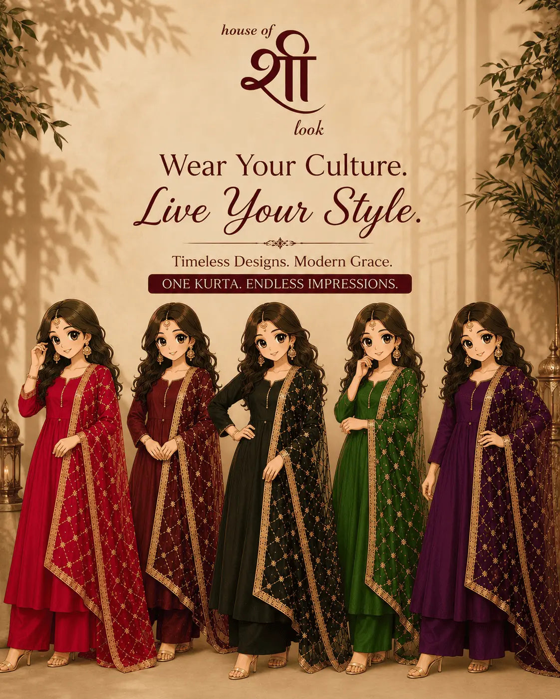Roman Silk Suit with Mirror Dupatta