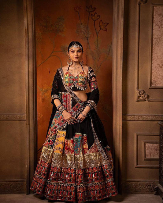 Royal Mirror Work Ghagra Choli with Traditional Touch