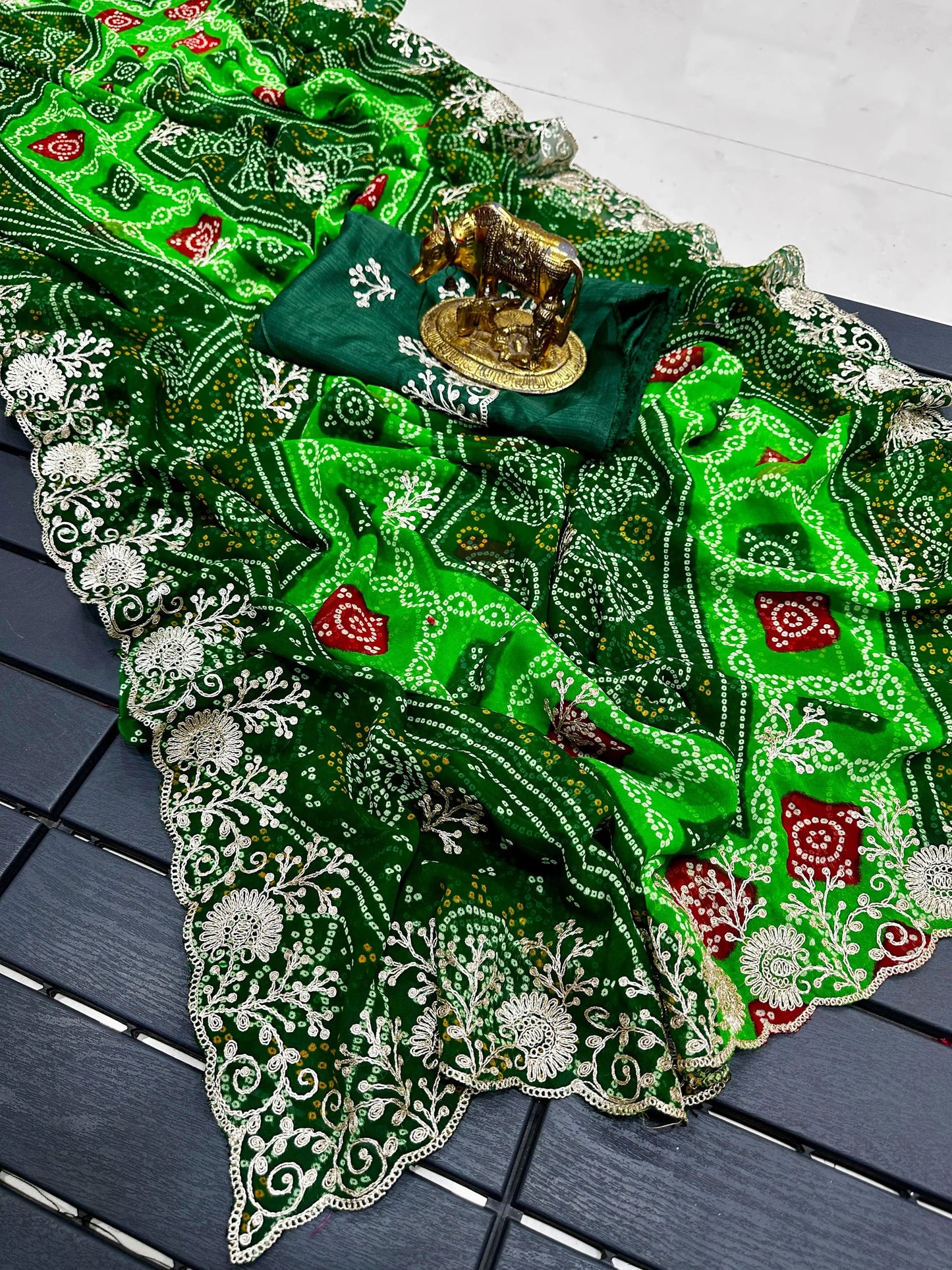 Silk Saree in Bandhani print