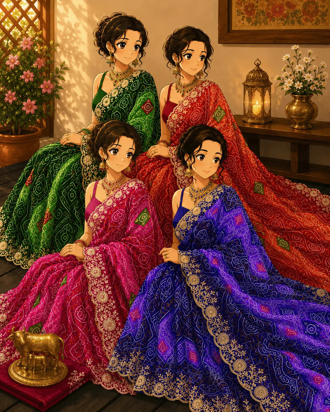Silk Saree in Bandhani print