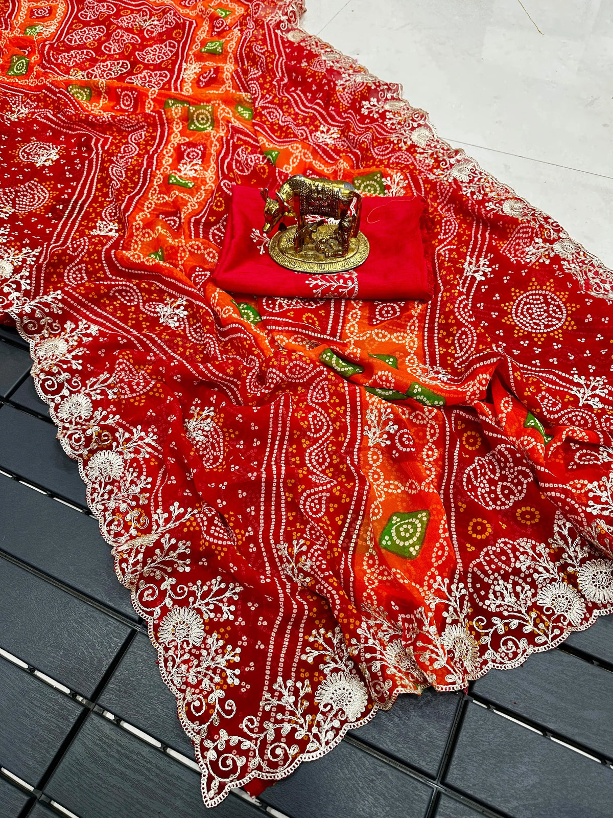 Silk Saree in Bandhani print