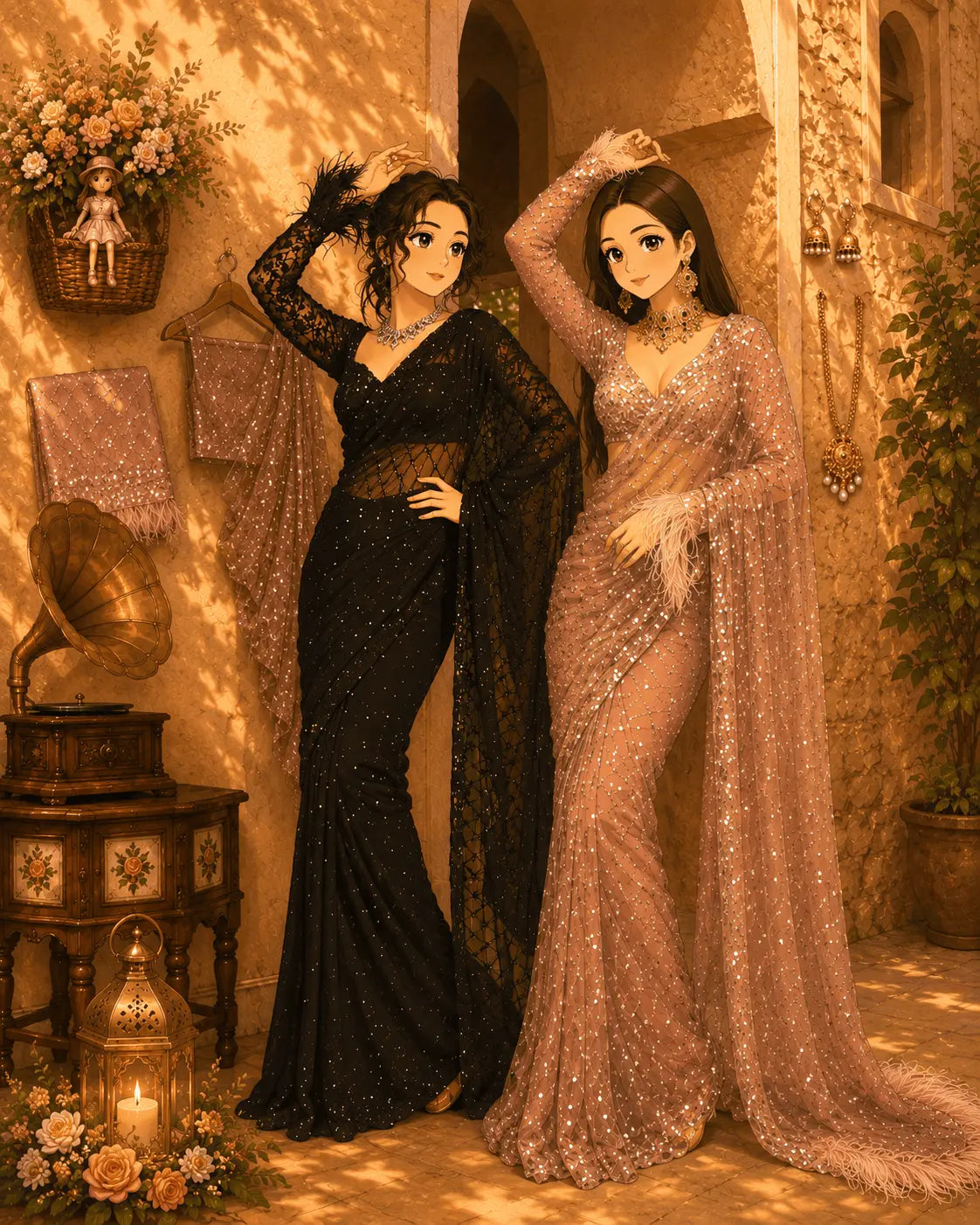 Soft Net Saree for Women