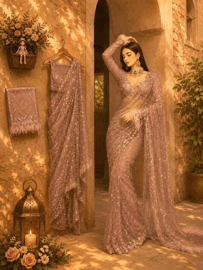 Soft Net Saree for Women