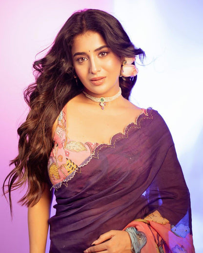 Soft Tebby Silk Saree for Party Occasion