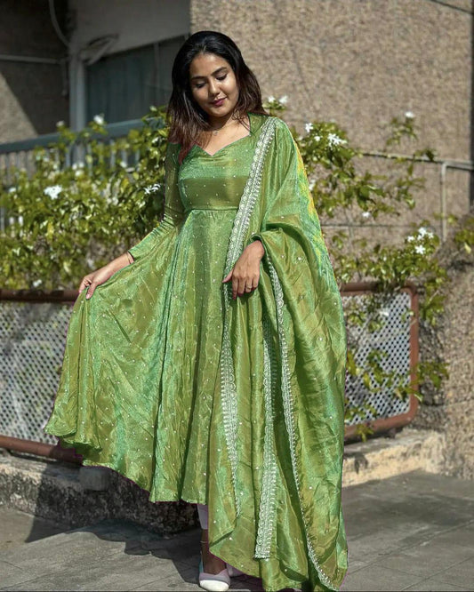 Stylish Anarkali Suit Set in Multiple Vibrant Colors