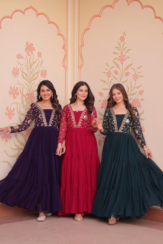 Stylish Floor Length Anarkali Gown for Special Events