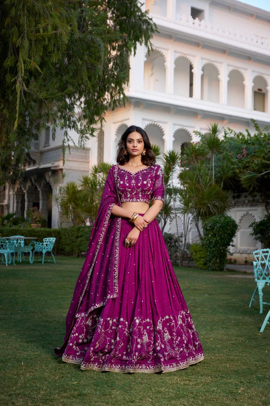 Stylish Purple Lehenga Set for Weddings & Special Events