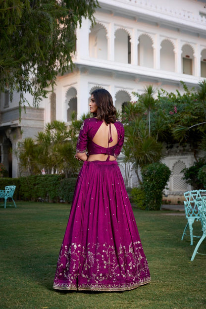 Stylish Purple Lehenga Set for Weddings & Special Events
