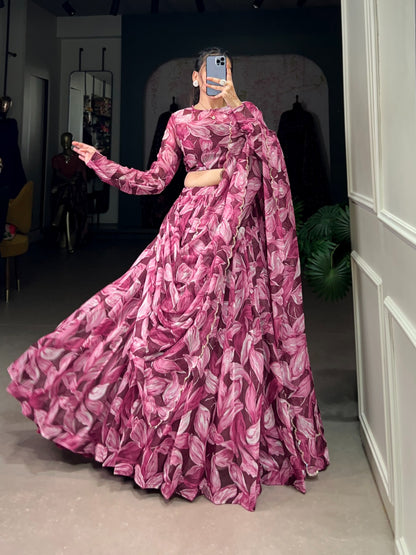 Tabby Silk Printed Lehenga Choli Set for All Occasions