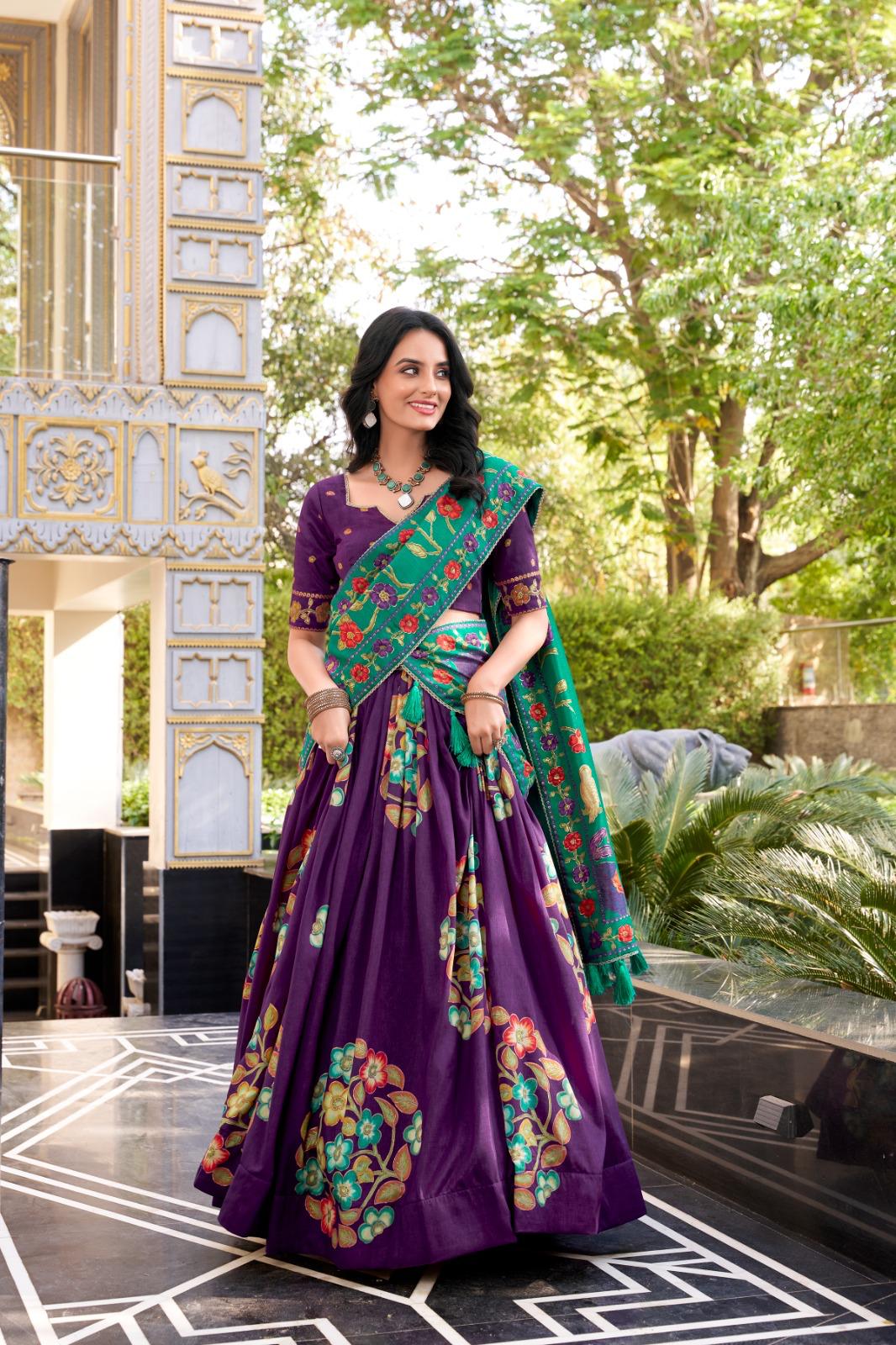 Tasar Silk Lehenga Collection for Women, Events