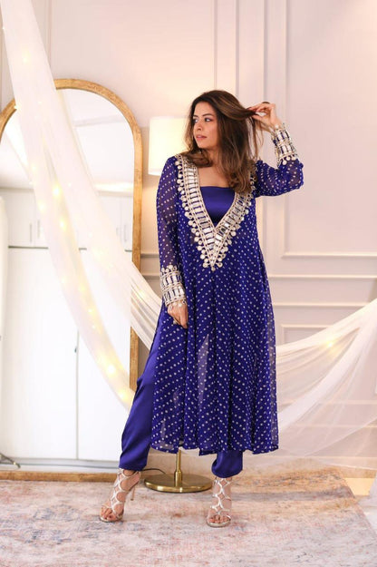 Three Piece Ready to Wear Kurta Pant with Tube Blouse