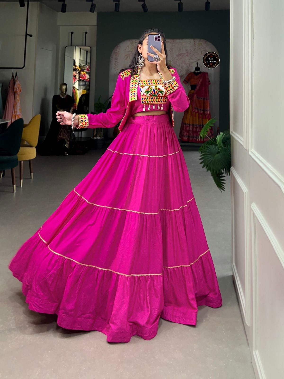 Tiered Lehenga with Embroidered Jacket for Festive Looks