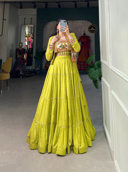 Tiered Lehenga with Embroidered Jacket for Festive Looks