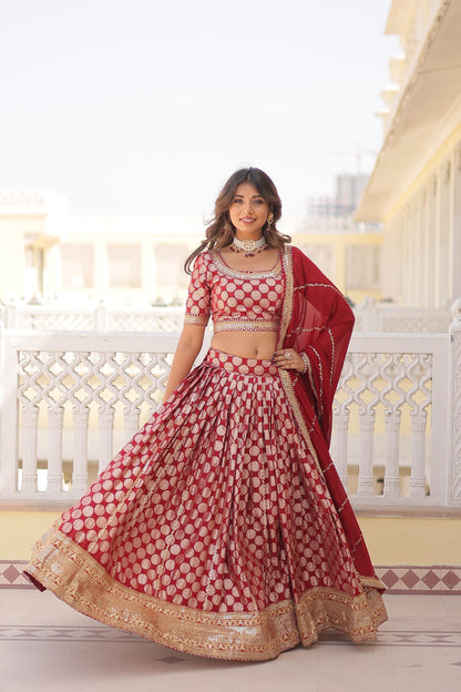 Traditional Banarasi Silk Lehenga Choli Set for Women