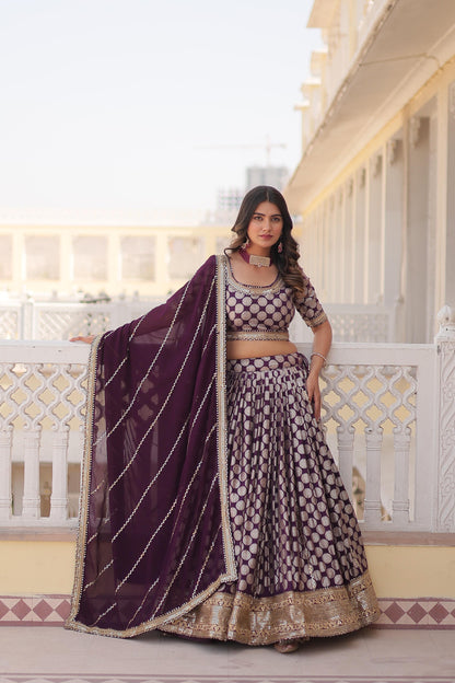 Traditional Banarasi Silk Lehenga Choli Set for Women