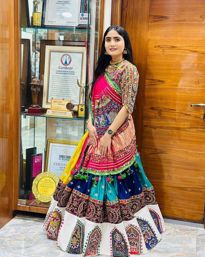 Traditional Embroidered Ghagra Choli for Festive Occasions