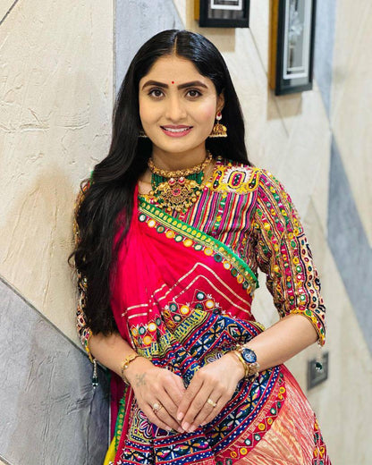 Traditional Embroidered Ghagra Choli for Festive Occasions
