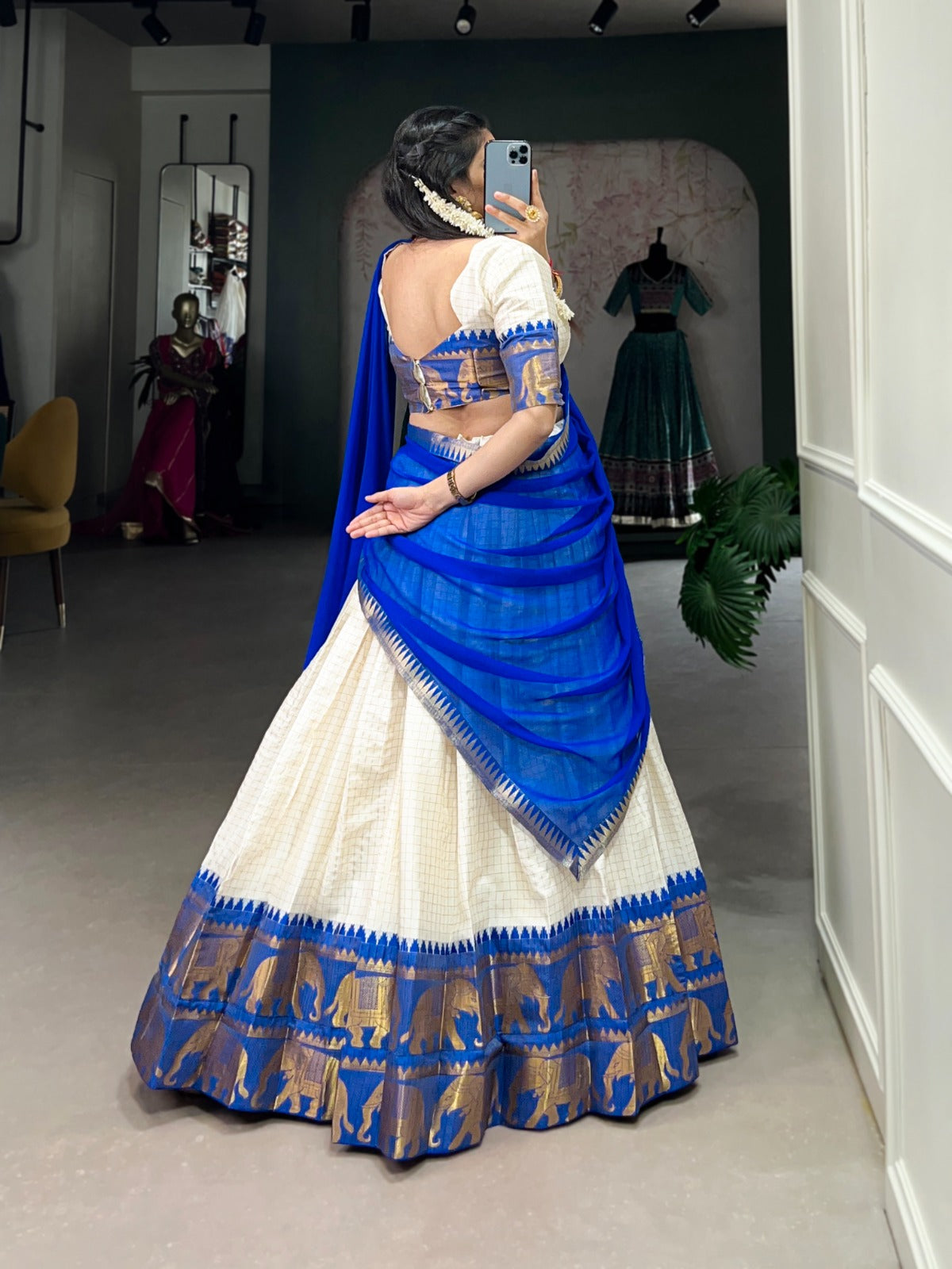 Traditional Kalyani Cotton Lehenga Choli with Dupatta