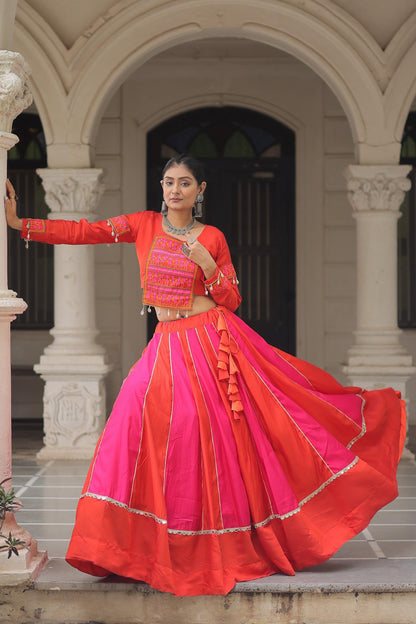 Mirror Work Lehenga Choli Set for Festive & Wedding Wear