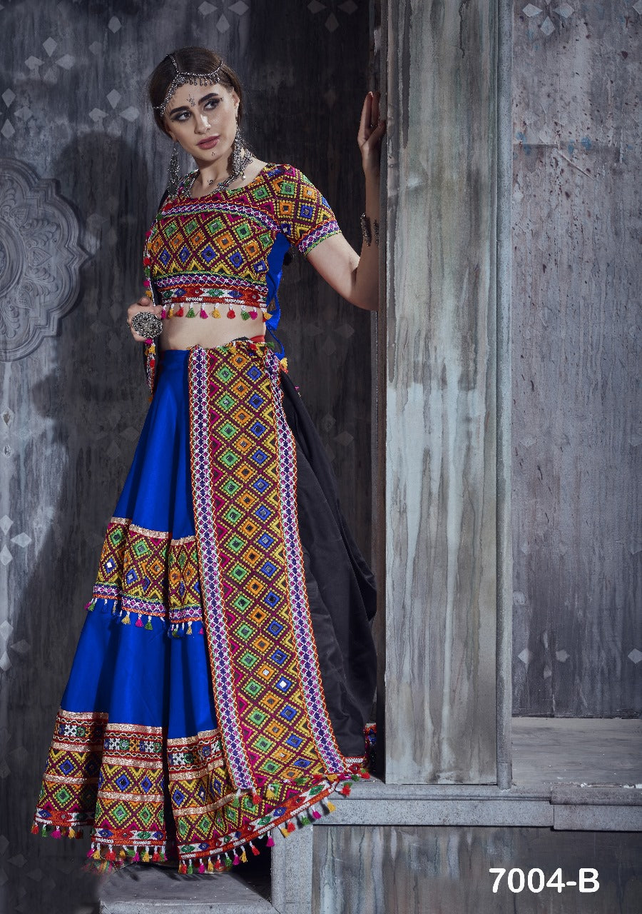 Traditional Mirror Work Lehenga with Kutchi Embroidery
