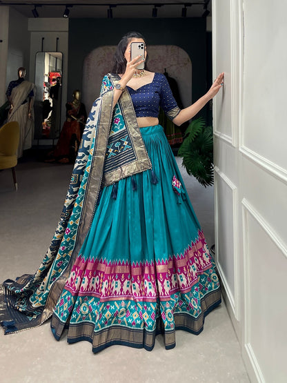 Traditional Patola Print Lehenga with Rich Ethnic Detailing
