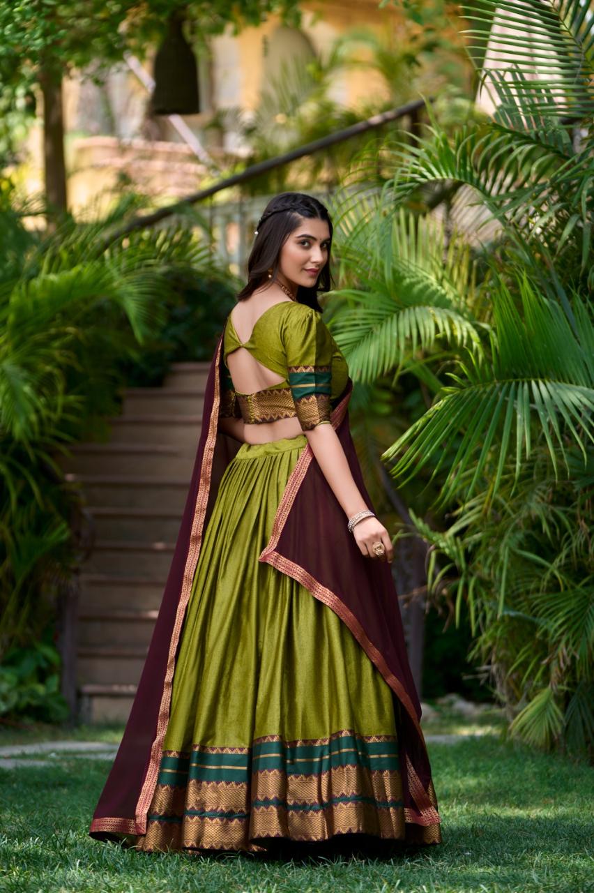 Traditional Silk Lehenga Set with Dupatta for Occasions