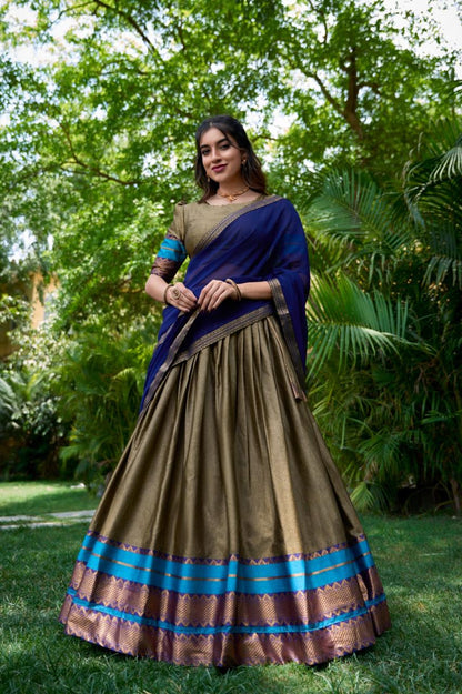 Traditional Silk Lehenga Set with Dupatta for Occasions