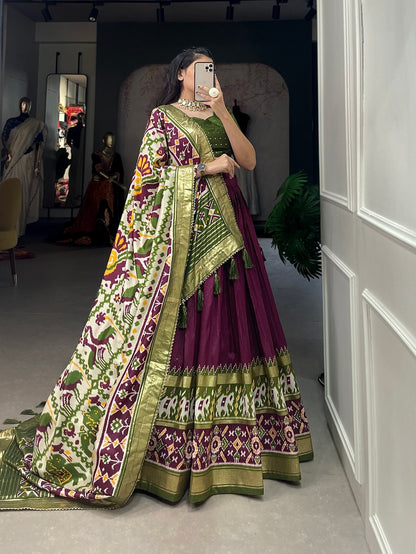 Traditional Patola Print Lehenga with Rich Ethnic Detailing