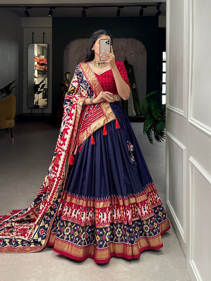 Traditional Patola Print Lehenga with Rich Ethnic Detailing