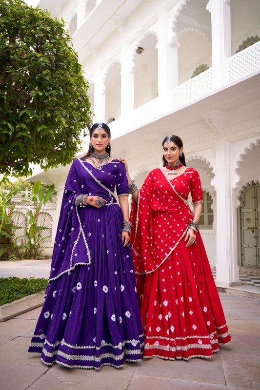 Trending Chanderi Bandhani Lehenga Collection for Women