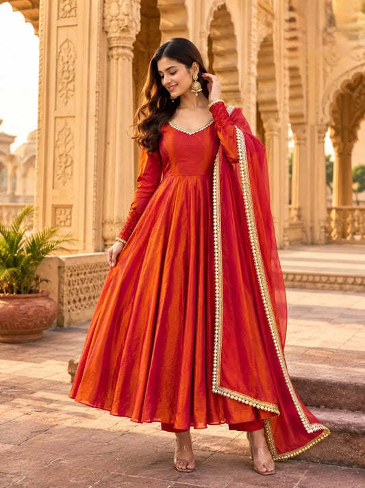 Trending Full Sleeve Party Wear Gown