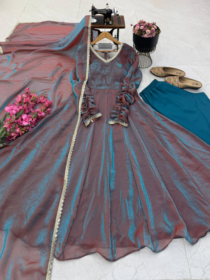 Trending Full Sleeve Party Wear Gown