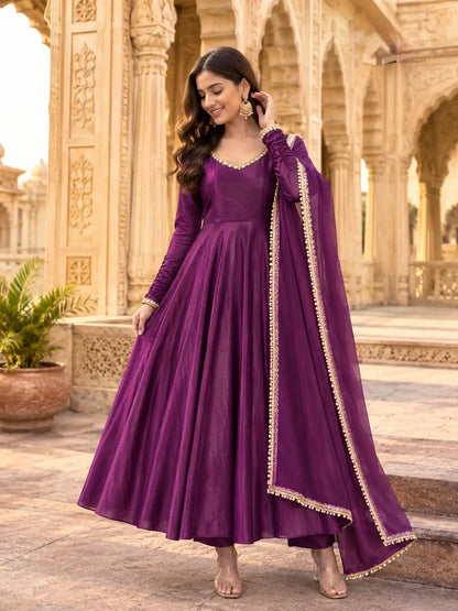 Trending Full Sleeve Party Wear Gown